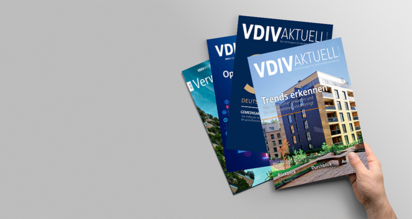 Header-Grafik mit mehreren VDIV Magazinen & Publikationen
