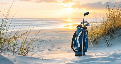 Golf-Fahne am Strand