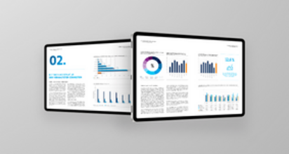 VDIV Branchenbarometer digitale Ansicht Doppelseite auf Tablet