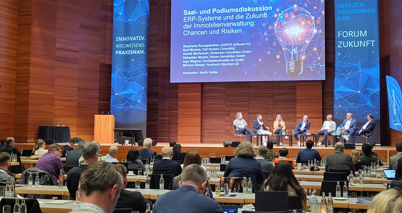 Podiumsdiskussion auf dem Forum Zukunft, Kongress für Immobilienverwalter