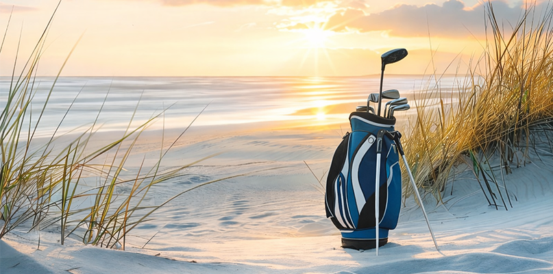 VDIV Golf Cup NORD Golfbag am Ostseestrand in Warnemünde