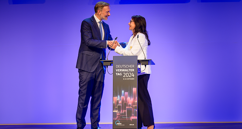 Christian Lindner FDP beim Deutschen Verwaltertag Fachkongress Immobilienwirtschaft