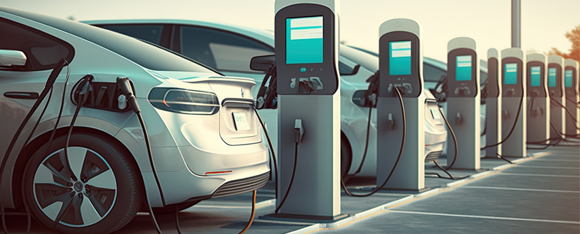 Ladestation für E-Mobilität an einer Immobilienverwaltung