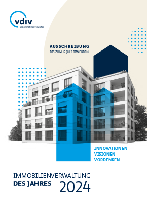 Cover der Ausschreibung zur Immobilienverwaltung des Jahres - Preisverleihung des VDIV